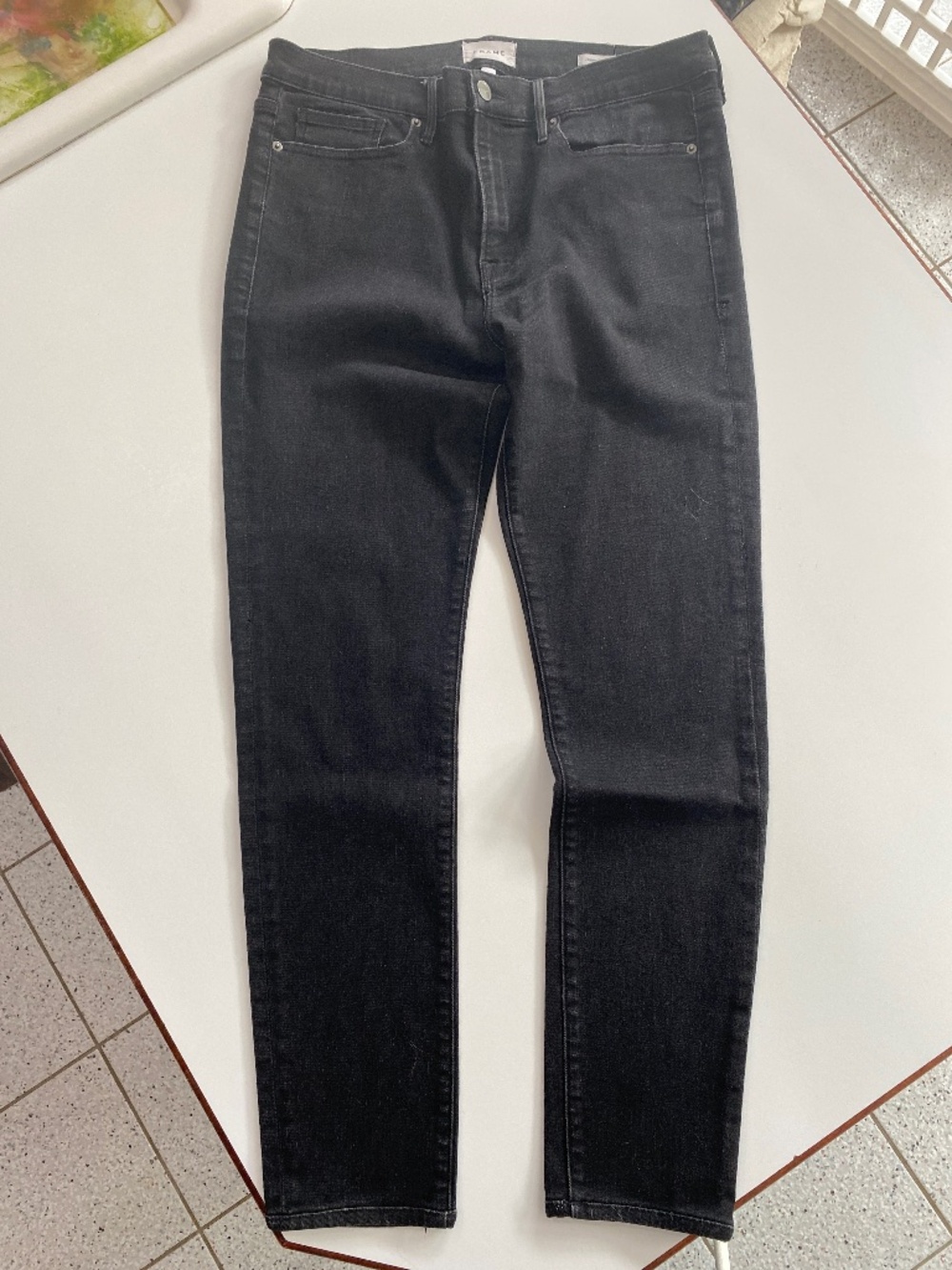 Frame black men’s jagger true skinny jeans sz 36